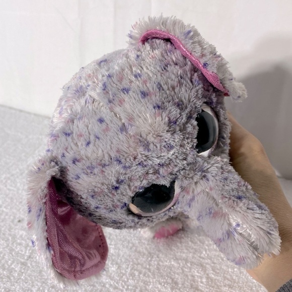 Ty Beanie Boos Specks Grey Pink Elephant Plush Toy - Picture 9 of 15